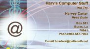 Harvey's Business Card